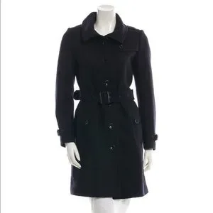 Burberry Brit★素敵！BLACK RUSHFIELD WOOL BLEND COAT Burberry Brit☆素敵！BLACK RUSHFIELD WOOL BLEND COAT